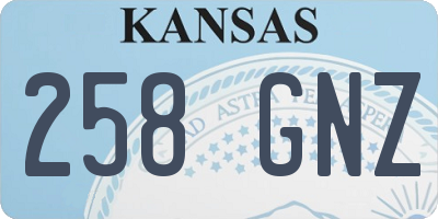 KS license plate 258GNZ