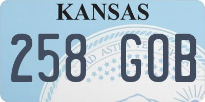 KS license plate 258GOB