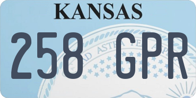 KS license plate 258GPR