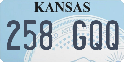 KS license plate 258GQQ