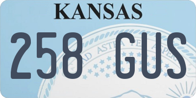 KS license plate 258GUS