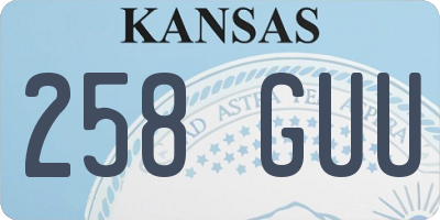 KS license plate 258GUU