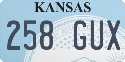 KS license plate 258GUX