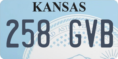 KS license plate 258GVB