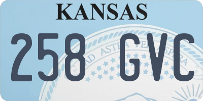 KS license plate 258GVC