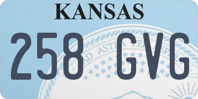 KS license plate 258GVG