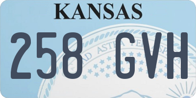 KS license plate 258GVH
