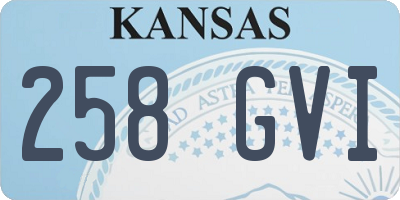 KS license plate 258GVI