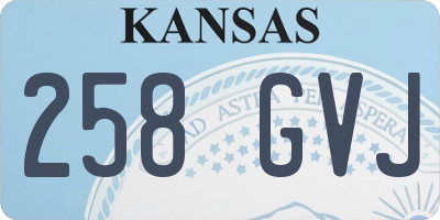 KS license plate 258GVJ