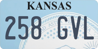 KS license plate 258GVL