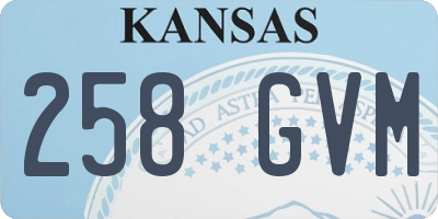 KS license plate 258GVM