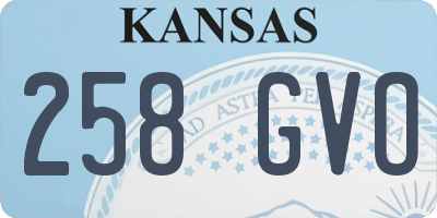 KS license plate 258GVO