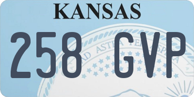 KS license plate 258GVP