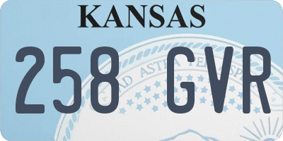 KS license plate 258GVR