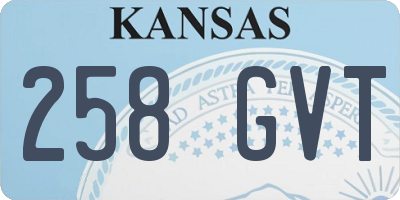 KS license plate 258GVT