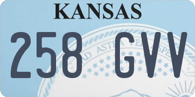 KS license plate 258GVV