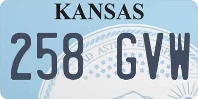 KS license plate 258GVW
