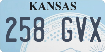 KS license plate 258GVX