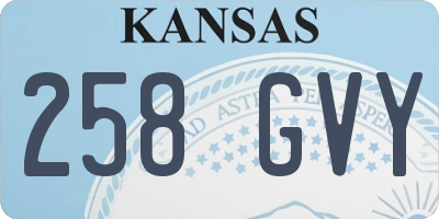KS license plate 258GVY