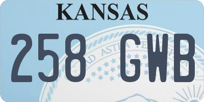 KS license plate 258GWB