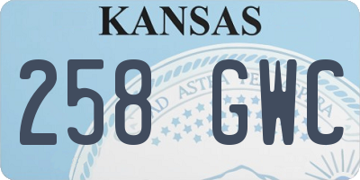 KS license plate 258GWC