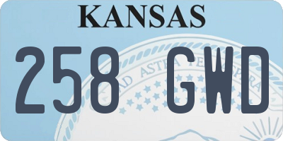 KS license plate 258GWD