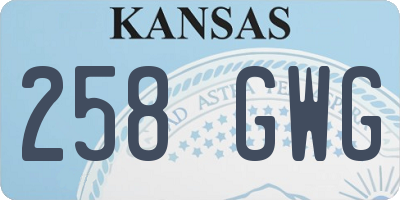 KS license plate 258GWG