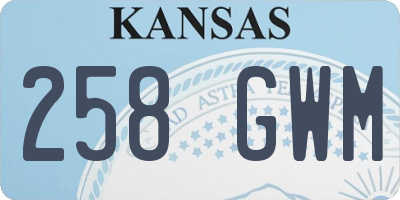 KS license plate 258GWM