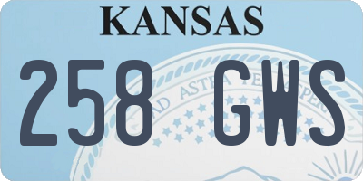 KS license plate 258GWS