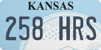 KS license plate 258HRS