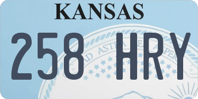 KS license plate 258HRY