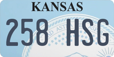 KS license plate 258HSG