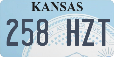 KS license plate 258HZT