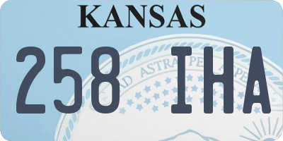 KS license plate 258IHA