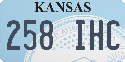 KS license plate 258IHC