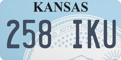 KS license plate 258IKU