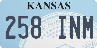 KS license plate 258INM