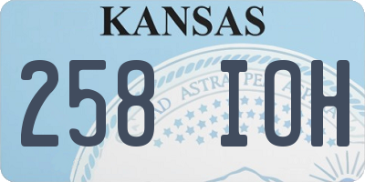 KS license plate 258IOH