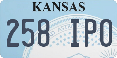 KS license plate 258IPO