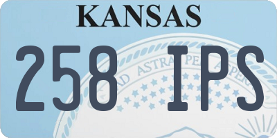 KS license plate 258IPS