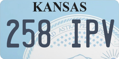 KS license plate 258IPV