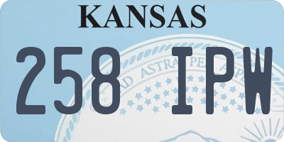 KS license plate 258IPW