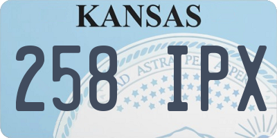 KS license plate 258IPX
