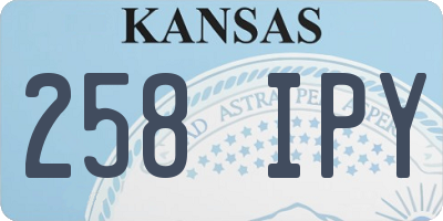 KS license plate 258IPY