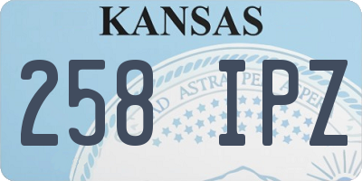 KS license plate 258IPZ