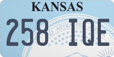 KS license plate 258IQE