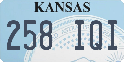 KS license plate 258IQI