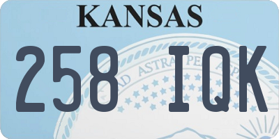 KS license plate 258IQK