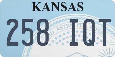 KS license plate 258IQT