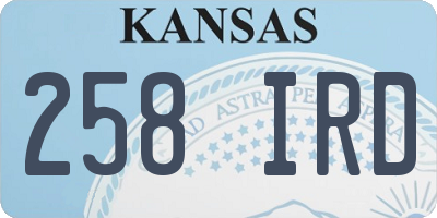 KS license plate 258IRD